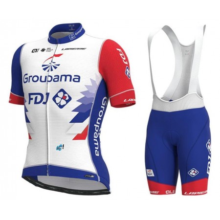 Tenue Maillot + Cuissard à Bretelles 2021 Groupama-FDJ N001